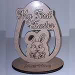Load image into Gallery viewer, Easter Bunnies Egg  Free Standing MDF wood
