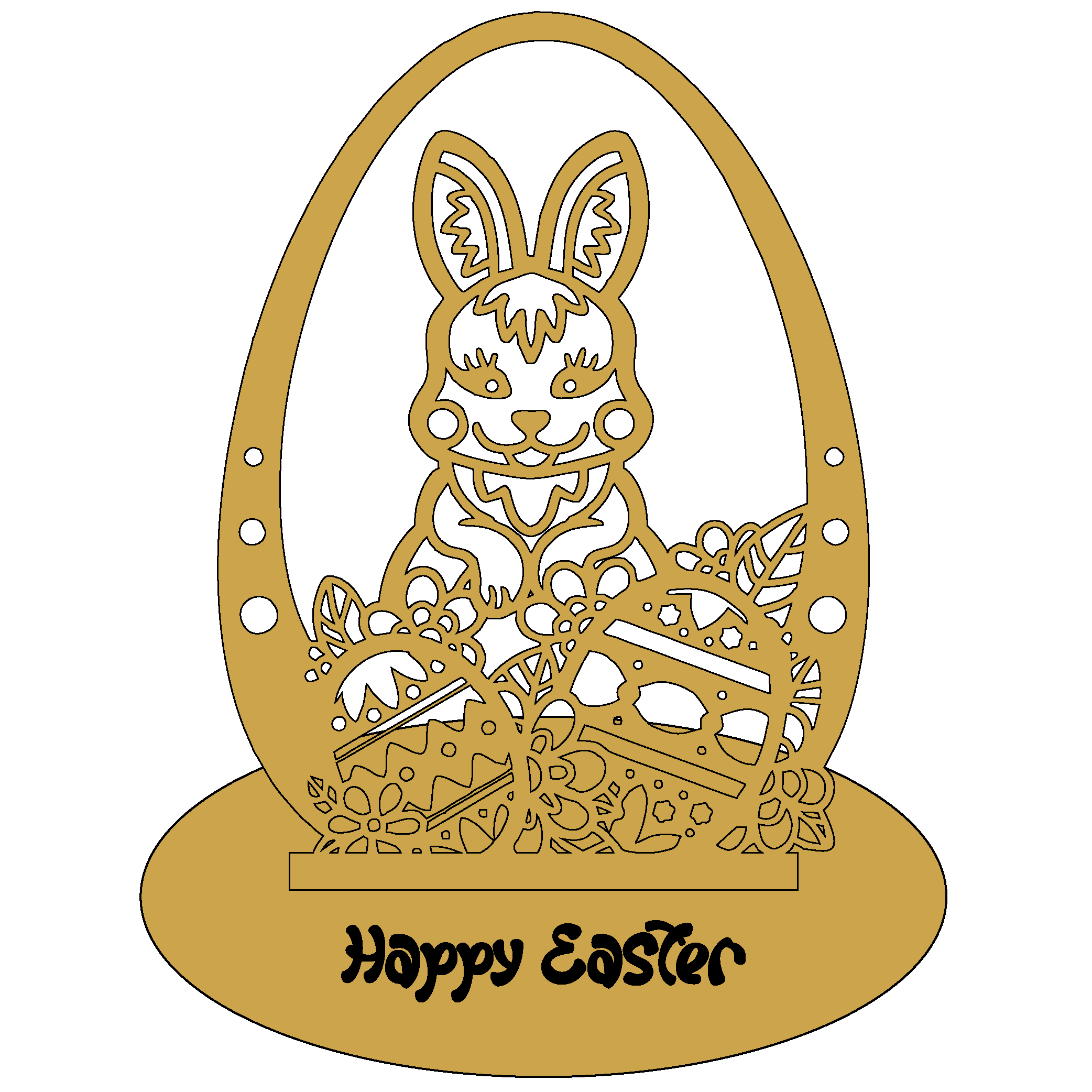 Easter Egg Rabbit Free Standing