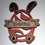 Load image into Gallery viewer, Easter Bunny Egg Name MDF Wood
