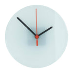 Load image into Gallery viewer, Personalised Clock, 18 cm Glass Round, Black/Red Plastic Hands

