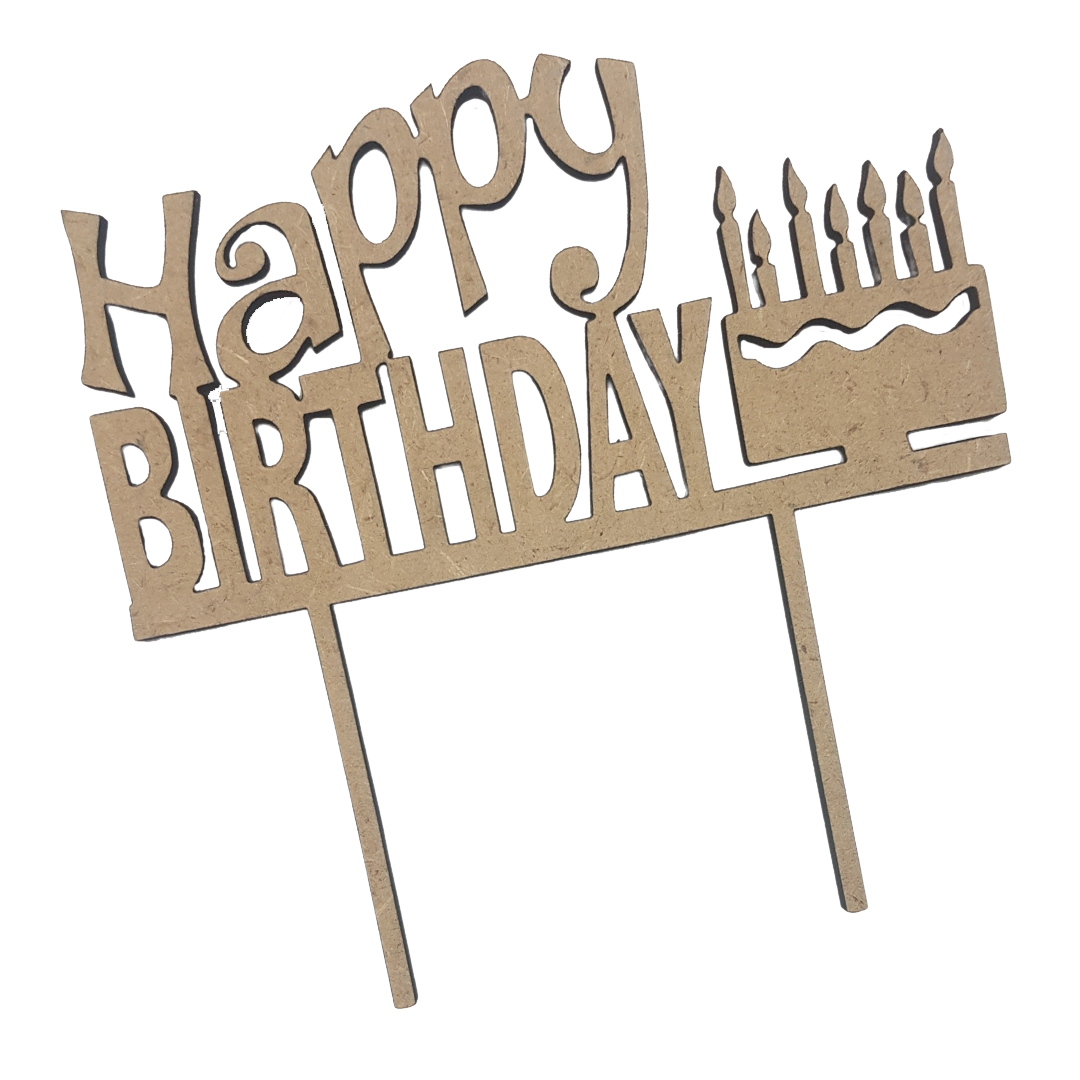 Cake Topper Happy Birthday 3