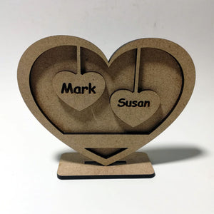 Personalised Hearts Valentines Day