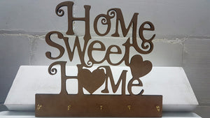 Home Sweet Home MDF wood  Key Holder Laser Cut