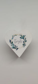 Load image into Gallery viewer, Personalised Large 15.5cm Wooden Hinged Heart Trinket Or Keepsake Box
