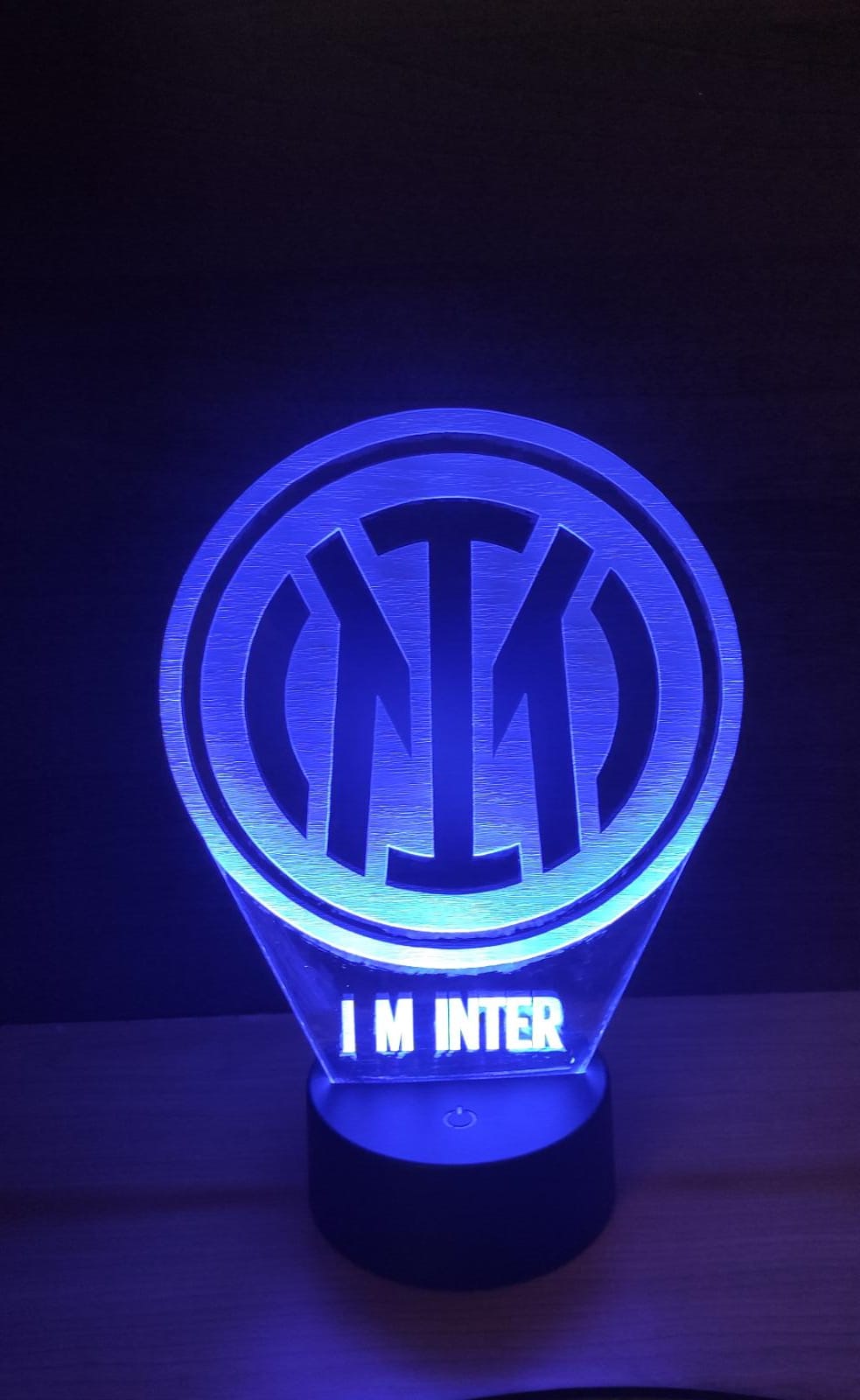 INTER F.C. Acrylic 3D Lamp LED 7 Colour Night Light Touch Table