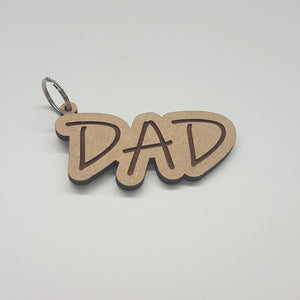 “DAD” Keyring laser engraved