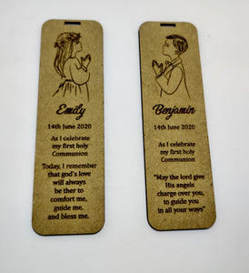 Wooden First Holy Communion Bookmark