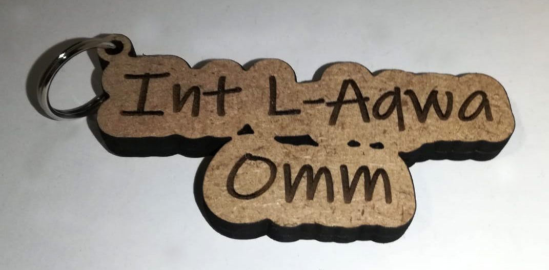 “INTI L-AQWA OMM” Keyring laser engraved