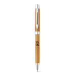 Load image into Gallery viewer, Personalised Bamboo ball pen in a bamboo case
