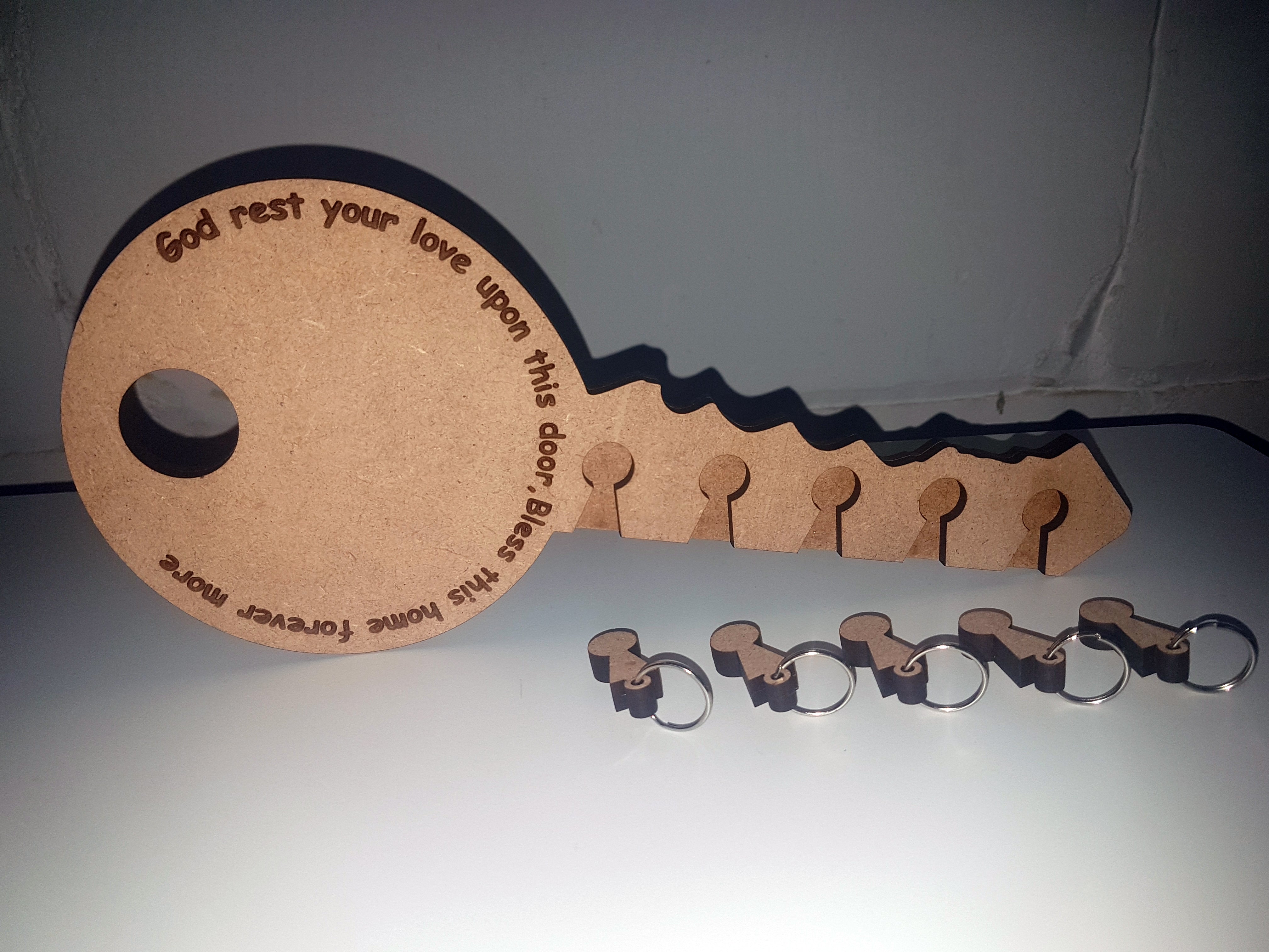 Keyshape key holder MDF wood laser cut