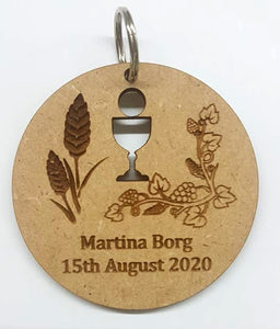 First Holy Communion Key Chain or Fridge magnet  Round