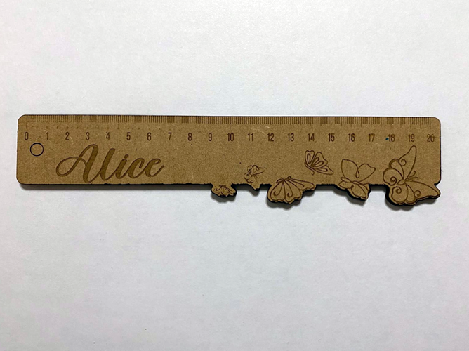 Personalised Laser Engraving Ruler Mdf Wood 20cm – IL-ĦSIEB KOLLOX