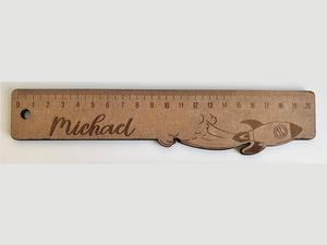 Personalised Laser Engraving Ruler Mdf Wood 20cm