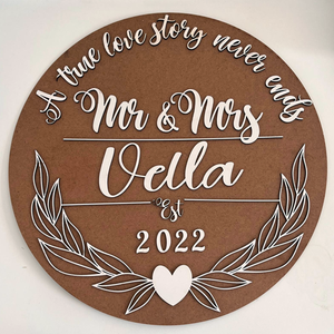 Mr & Mrs Wedding Sign