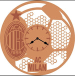 Load image into Gallery viewer, Football Team Laser Engraved MDF Wood Wall Clock
