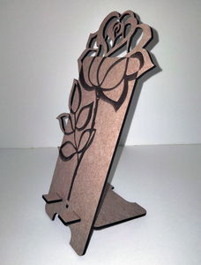 Mobile Phone Stand Rose MDF Wood