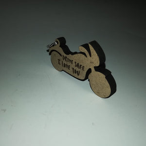 Motorbike Key-ring Drive Safe I Love You