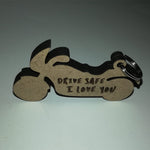 Load image into Gallery viewer, Motorbike Key-ring Drive Safe I Love You
