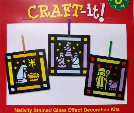 Nativity Stained Glass Effect Decoration Kits