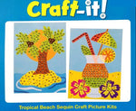 Load image into Gallery viewer, Tropical Beach Sequin Craft Kit - Pack of 4
