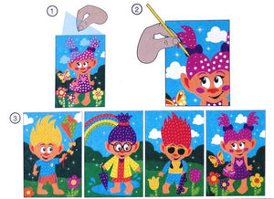 Hairy Heads Sequin Craft Kit - Pack of 4