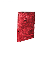 Sequin notebook red