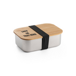 Load image into Gallery viewer, Stainless steel lunch box with bamboo lid
