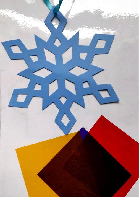 Snowflake Stained Glass Effect Decoration Kits