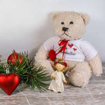 Load image into Gallery viewer, Personalised Two Hearts Teddy Bear white
