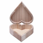 Load image into Gallery viewer, Personalised Large 15.5cm Wooden Hinged Heart Trinket Or Keepsake Box
