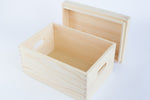 Load image into Gallery viewer, Personalised 31cm Luxury Pine Wooden Crate Box with Lift off Lid

