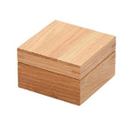 Load image into Gallery viewer, Personalised 6cm Square Solid Oak Box with Lift-off Lid
