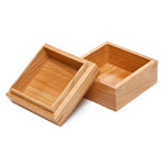 Load image into Gallery viewer, Personalised 6cm Square Solid Oak Box with Lift-off Lid
