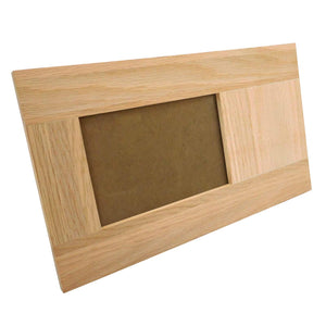 Personalised Deluxe Solid Oak Landscape 6"x4" Photo Frame with Engraving Area