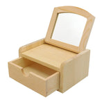 Load image into Gallery viewer, Lovely Mini Plain Wooden Jewellery Box With Interior Mirrored Lid
