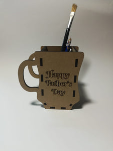 Mug Pencil Holder MDF Wood Laser Engraved