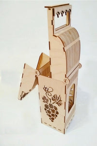 Wine Box Laser Engraved MDF Wood