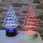 Load image into Gallery viewer, XMAS TREE  3D Acrylic LED 7 Colour Night Light Touch Table Lamp
