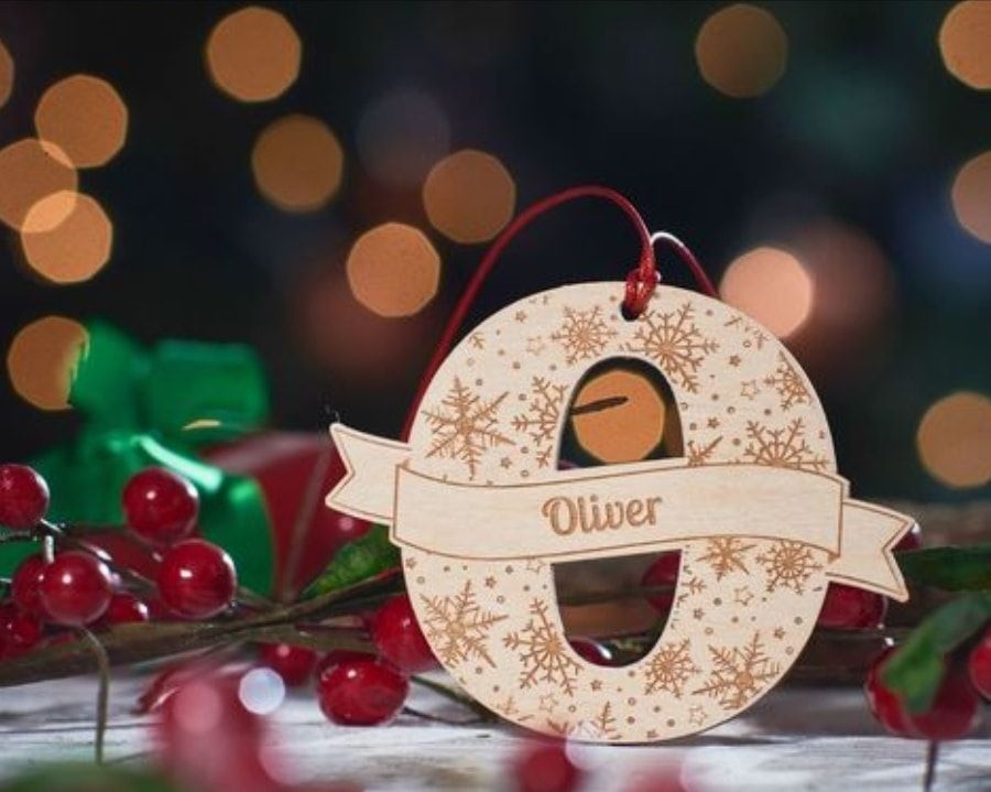 Personalised  Wooden Letter Xmas Decoration