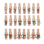 Load image into Gallery viewer, Wooden clips for advent calendar
