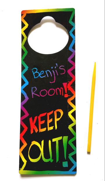 Scratch Art Door Hanger